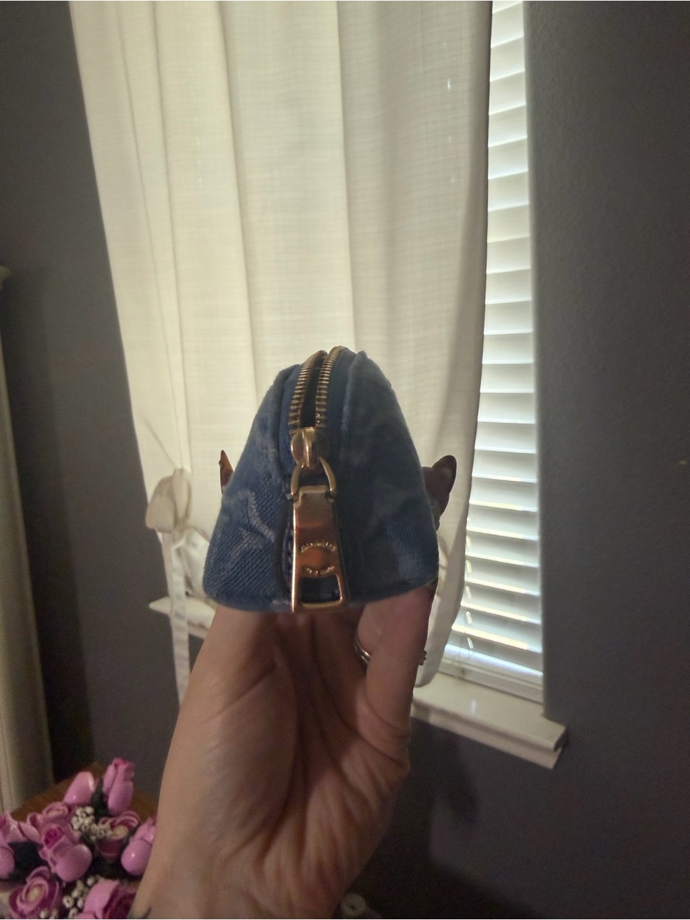 NWOT Coach Denim Pencil Pouch - Picture 6 of 7